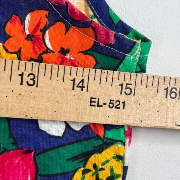 VTG 90s Fruit Print Dress Girl 10 Bow Age Made in USA Resort Beach Wedding Retro - Picture 8 of 9